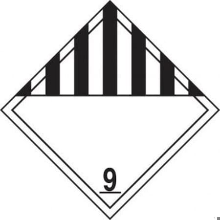 Accuform DOT PLACARD HAZARD CLASS 9  MPL901VP25 MPL901VP25